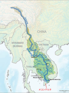メコン川のマップ